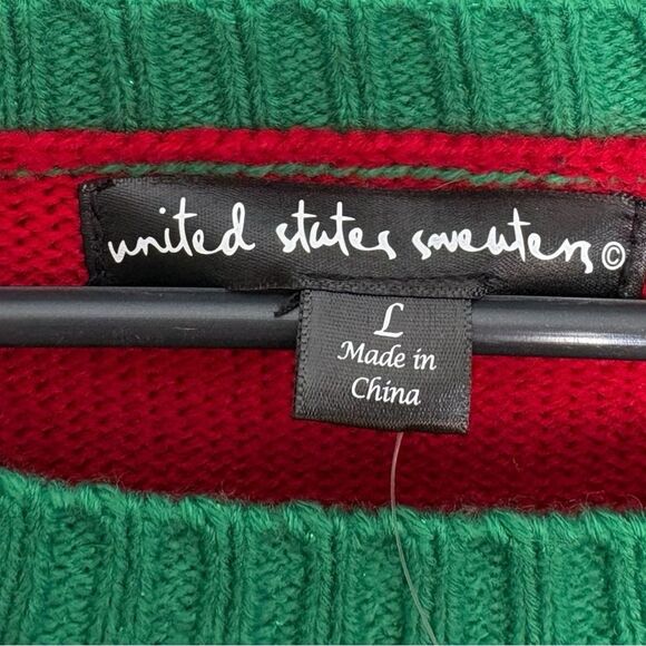 NWT United States sweaters ugly Christmas holiday large red ho ho ho - Picture 4 of 6